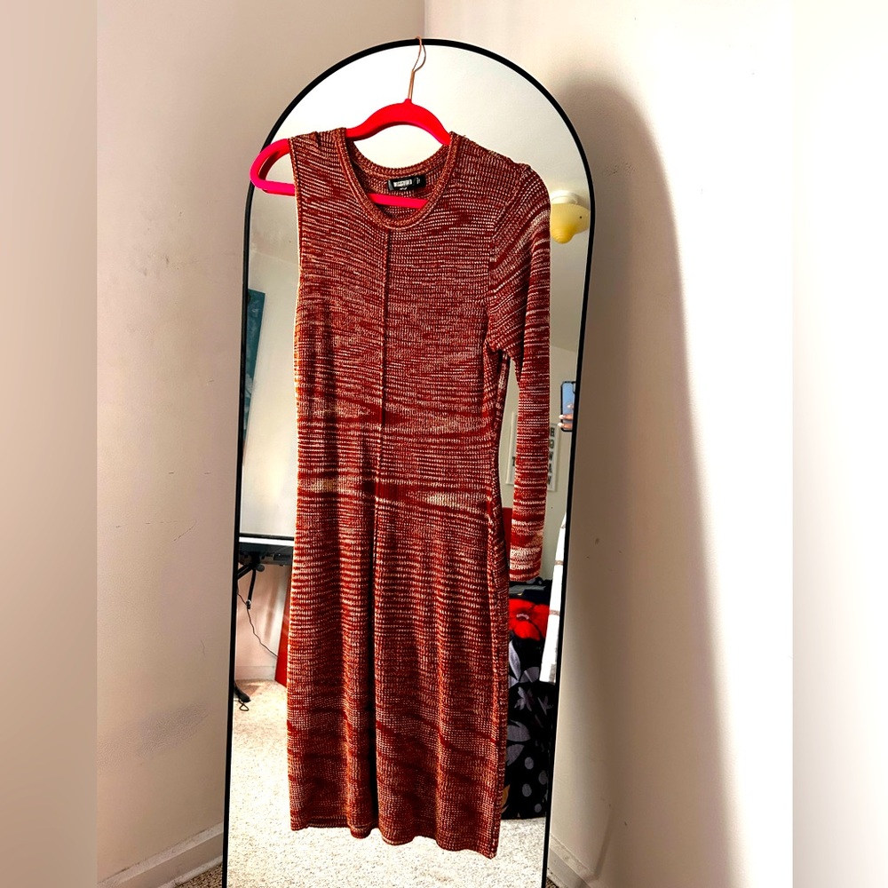Missguided One Sleeve Sweater Dress